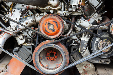 Image showing Vehicle engine close up