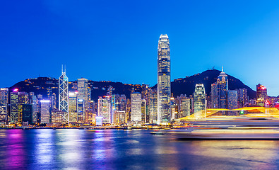 Image showing Hong Kong skyline at night