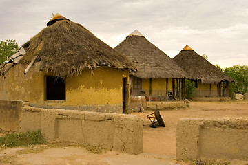 Image showing African village, traditional African huts