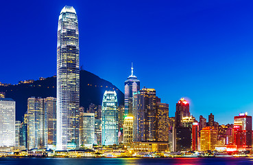 Image showing Hong Kong skyline at night