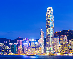 Image showing Hong Kong skyline at night