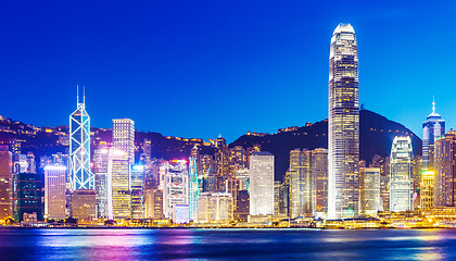 Image showing Hong Kong skyline at night