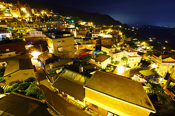Image showing Taiwan village at night, Jiufen