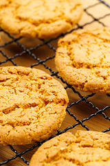 Image showing Homemade baked cookies close up