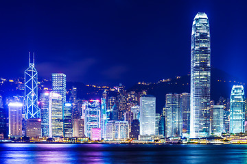 Image showing Hong Kong skyline at night