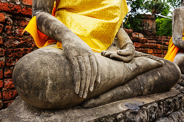 Image showing Concrete ancient buddha