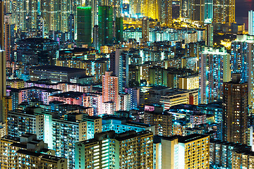 Image showing Kowloon downtown in Hong Kong at night