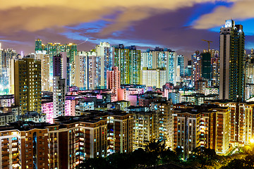 Image showing Cityscape in Hong Kong at night