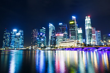 Image showing Singapore city at night