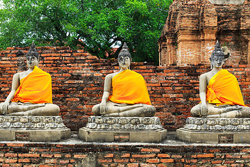 Image showing Ancient Buddha in Ayuthaya, Thailand