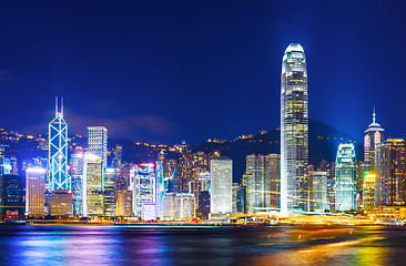 Image showing Cityscape of Hong Kong night