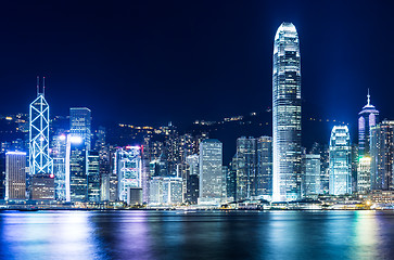 Image showing Hong Kong skyline at night