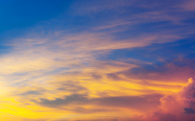 Image showing Cloudscape during sunset
