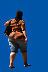 Image showing overweight african american