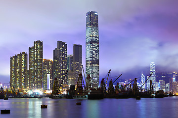 Image showing Kowloon skyline at night