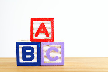 Image showing Alphabet block with ABC