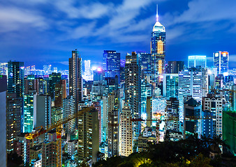 Image showing Hong Kong city at night