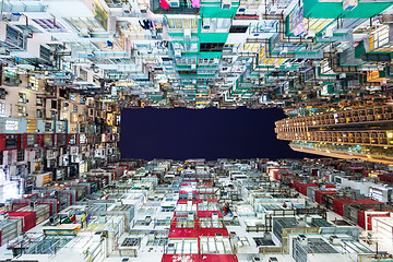 Image showing Overcrowded residential building in Hong Kong