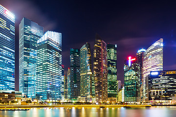 Image showing Singapore cityscape at night
