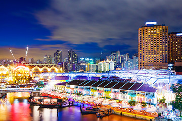 Image showing Singapore night at night