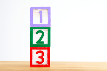 Image showing Alphabet block with 123