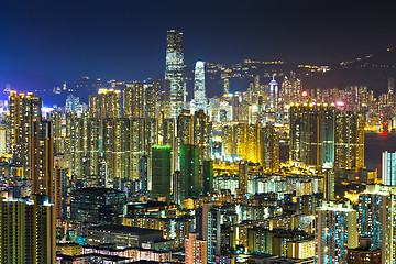 Image showing Crowded downtown building in Hong Kong