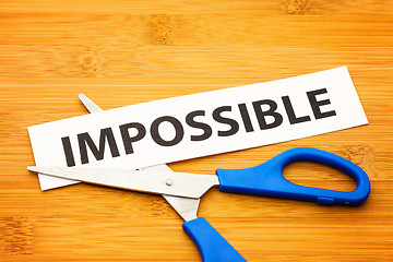 Image showing Impossible becomes possible