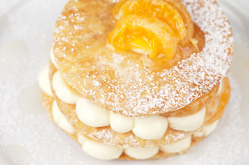 Image showing millefeuille with tangerine