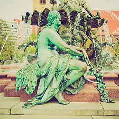 Image showing Retro look Neptunbrunnen