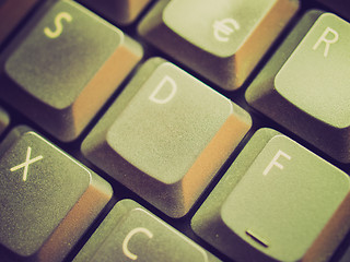 Image showing Retro look Computer keyboard