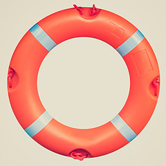 Image showing Retro look Lifebuoy