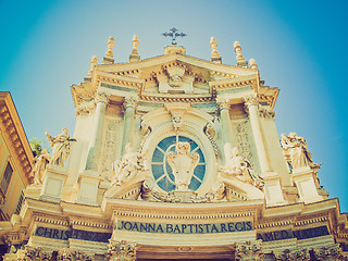 Image showing Retro look Santa Cristina and San Carlo church