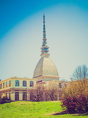 Image showing Retro look Mole Antonelliana Turin