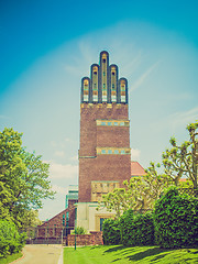 Image showing Retro look Wedding Tower in Darmstadt