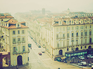 Image showing Retro look Piazza Castello, Turin