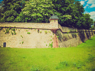 Image showing Retro look Citadel of Mainz