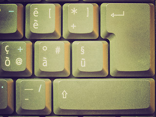 Image showing Retro look Computer keyboard