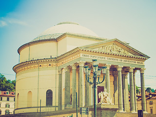Image showing Retro look Gran Madre church, Turin