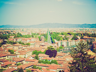 Image showing Retro look Turin panorama