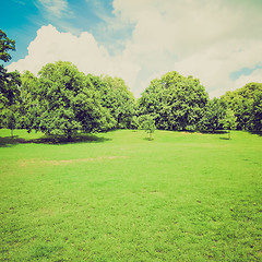 Image showing Vintage look Kensington gardens, London