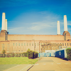 Image showing Vintage look Battersea Powerstation London