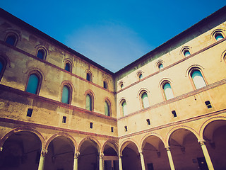 Image showing Retro look Castello Sforzesco, Milan