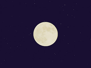 Image showing Retro look Full moon