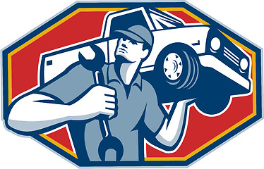 Image showing Automotive Mechanic Car Repair Retro