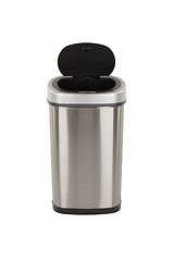 Image showing Open trash can