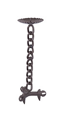 Image showing Tall candle holder, made from a chain