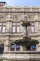 Image showing Vienna Opera house fountain statues Austria Europe