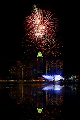 Image showing Singapore Fireworks