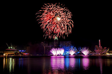 Image showing Singapore Fireworks