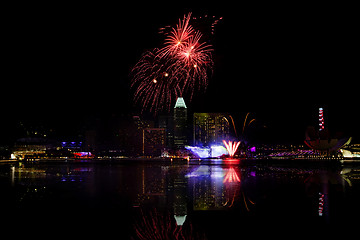 Image showing Singapore Fireworks